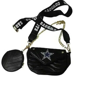 Dallas Cowboys Cuce Women’s Vegan Leather Quilted Blue Cross-body Clutch